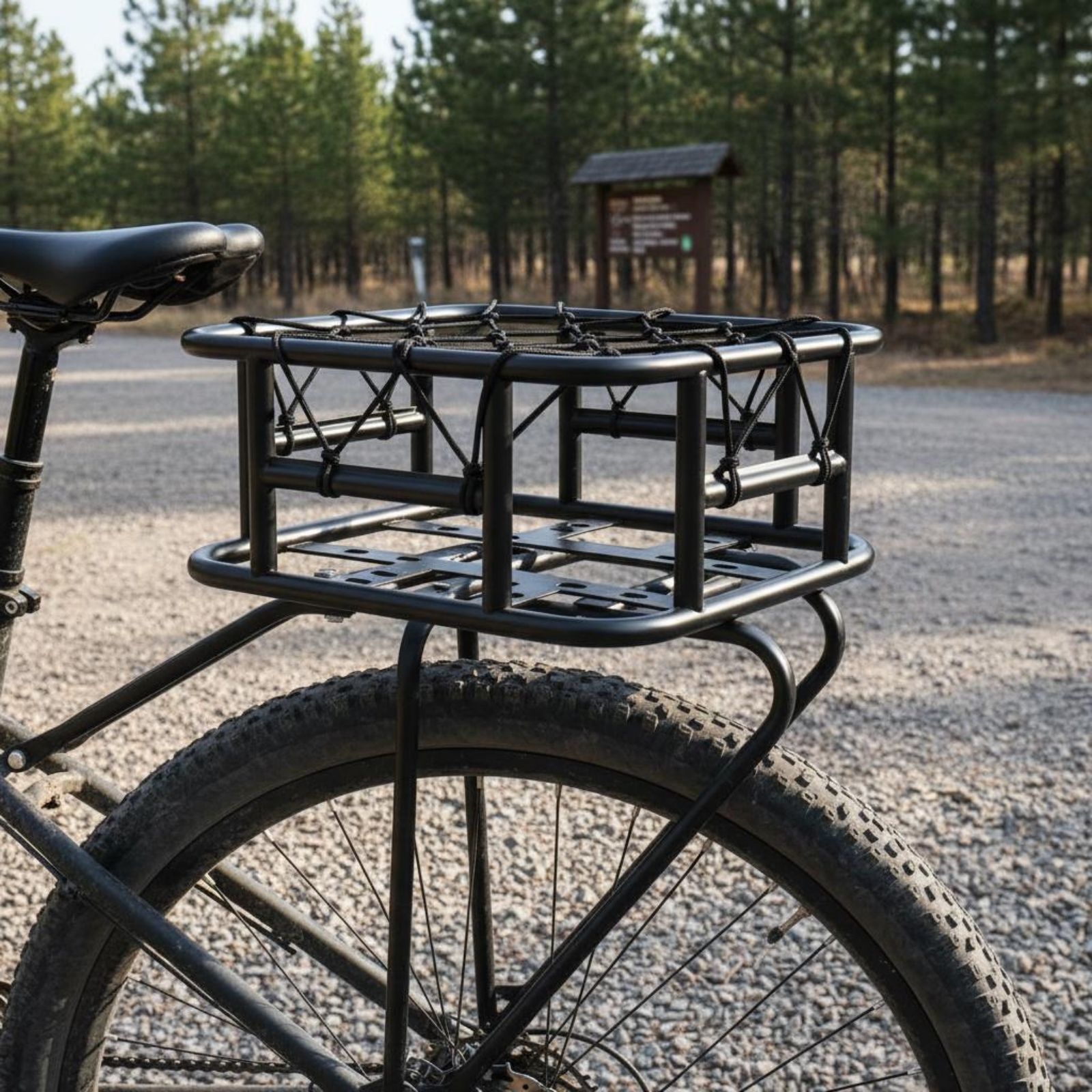 Mountain Bike Rear Basket Rust - Waterproof Cycling Commute บทวิจารณ์และราคา