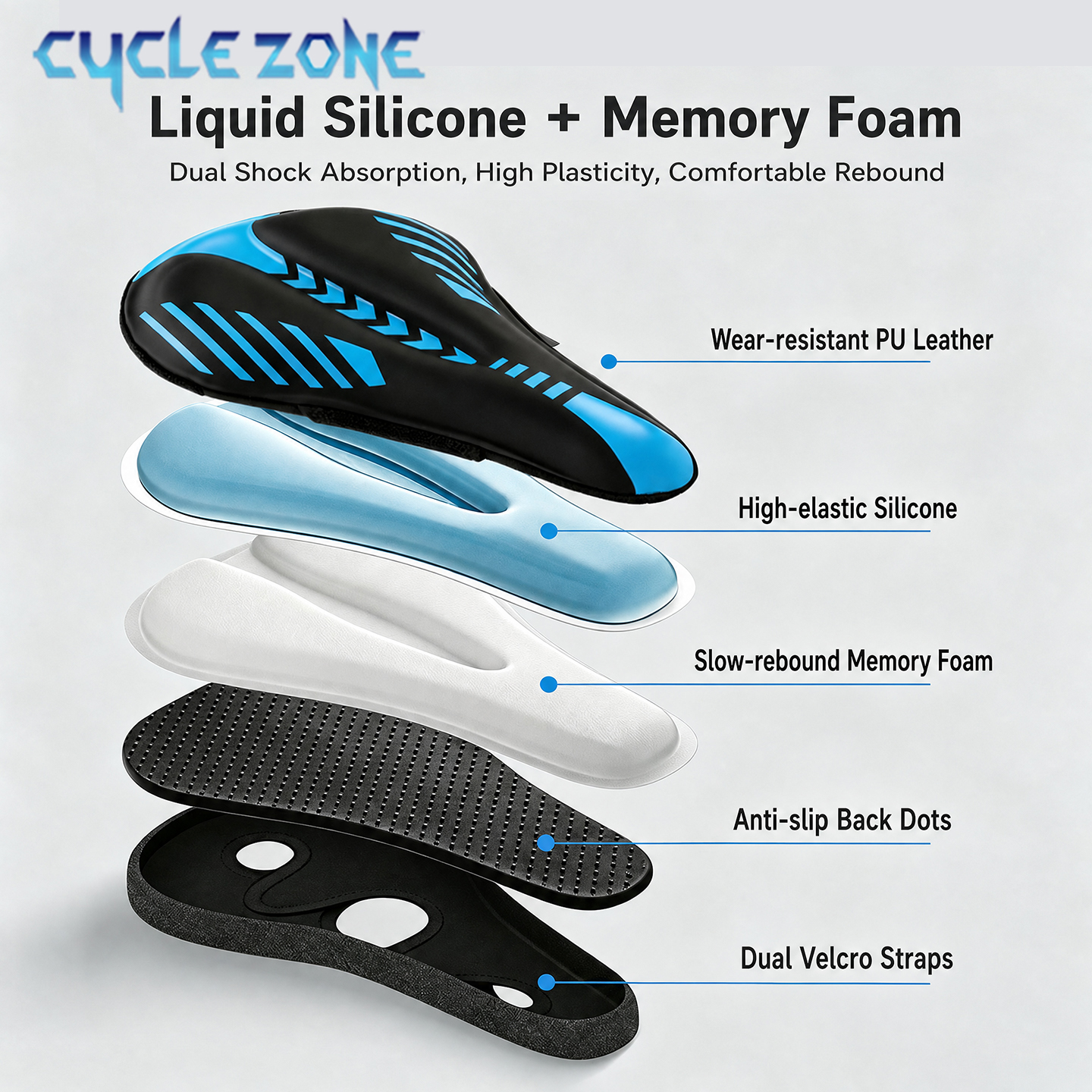 Thickened Silicone Bicycle Sad - Cycling Zones บทวิจารณ์และราคา