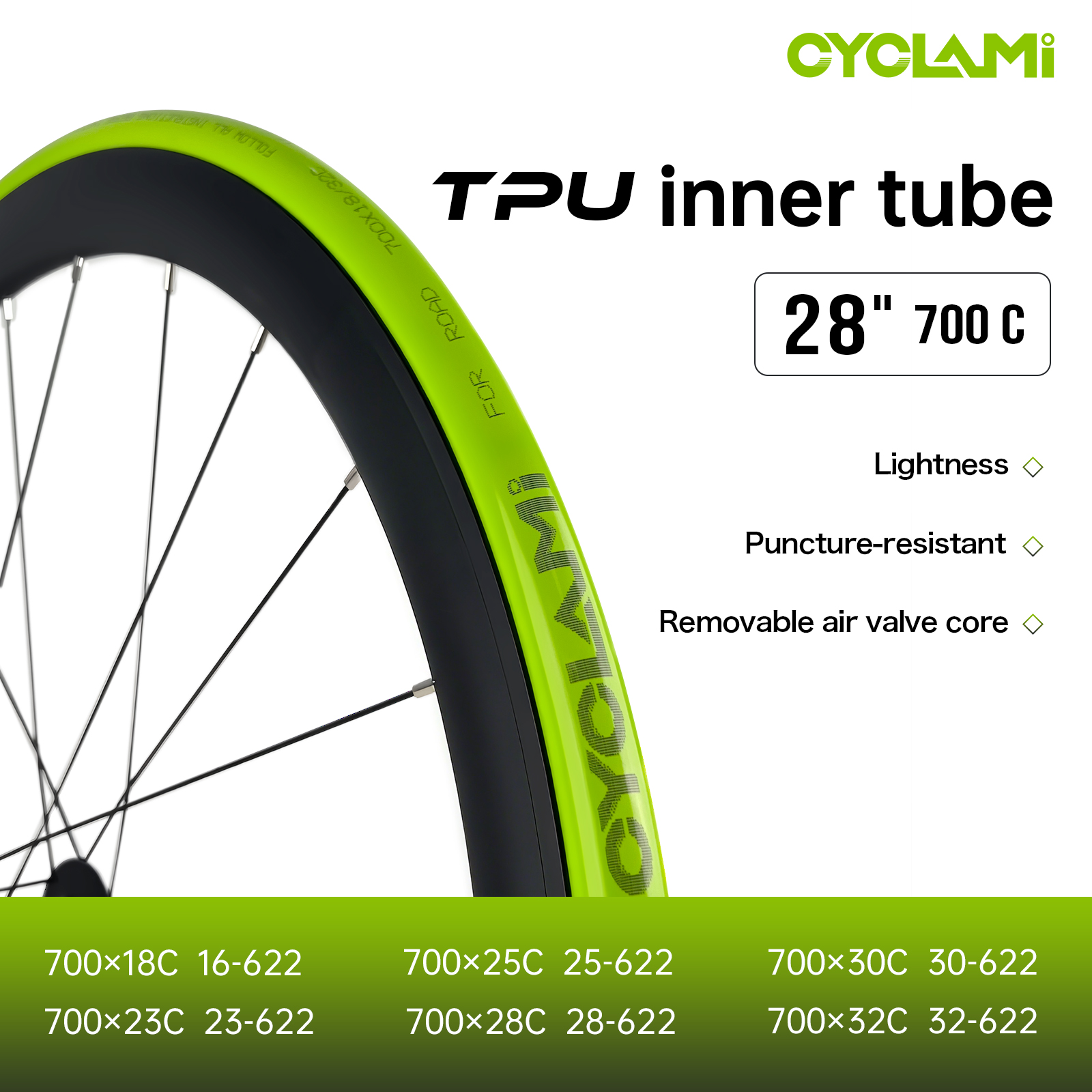 CYCLAMI Ultralight TPU Bike In - Inner Tube 700C บทวิจารณ์และราคา