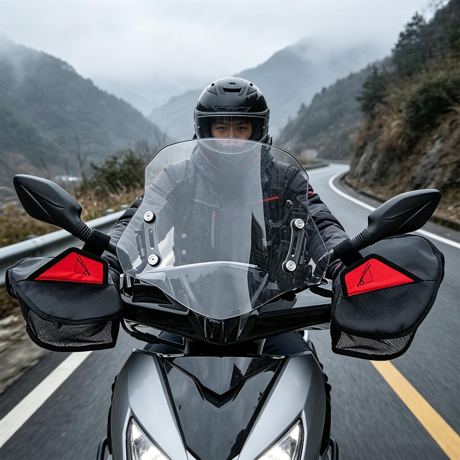 Motorcycle Handlebar Muffs Bre - Cycling Commute Distance บทวิจารณ์และราคา