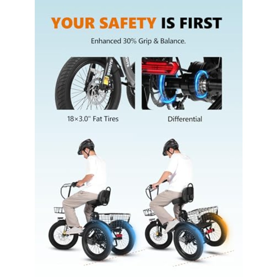 Adults electric trike bike for - Commuting With Bike บทวิจารณ์และราคา