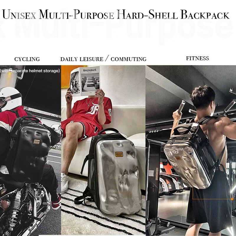 Men Women Hard Shell Water Rep - Cycling Commuter Backpack Laptop บทวิจารณ์และราคา