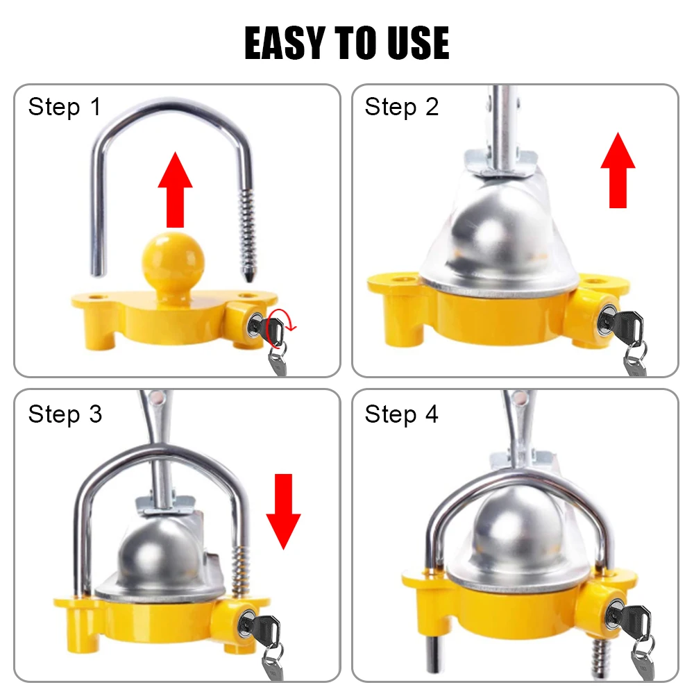 Tow Ball Security Anti-Theft T - U Lock Heavy Duty บทวิจารณ์และราคา