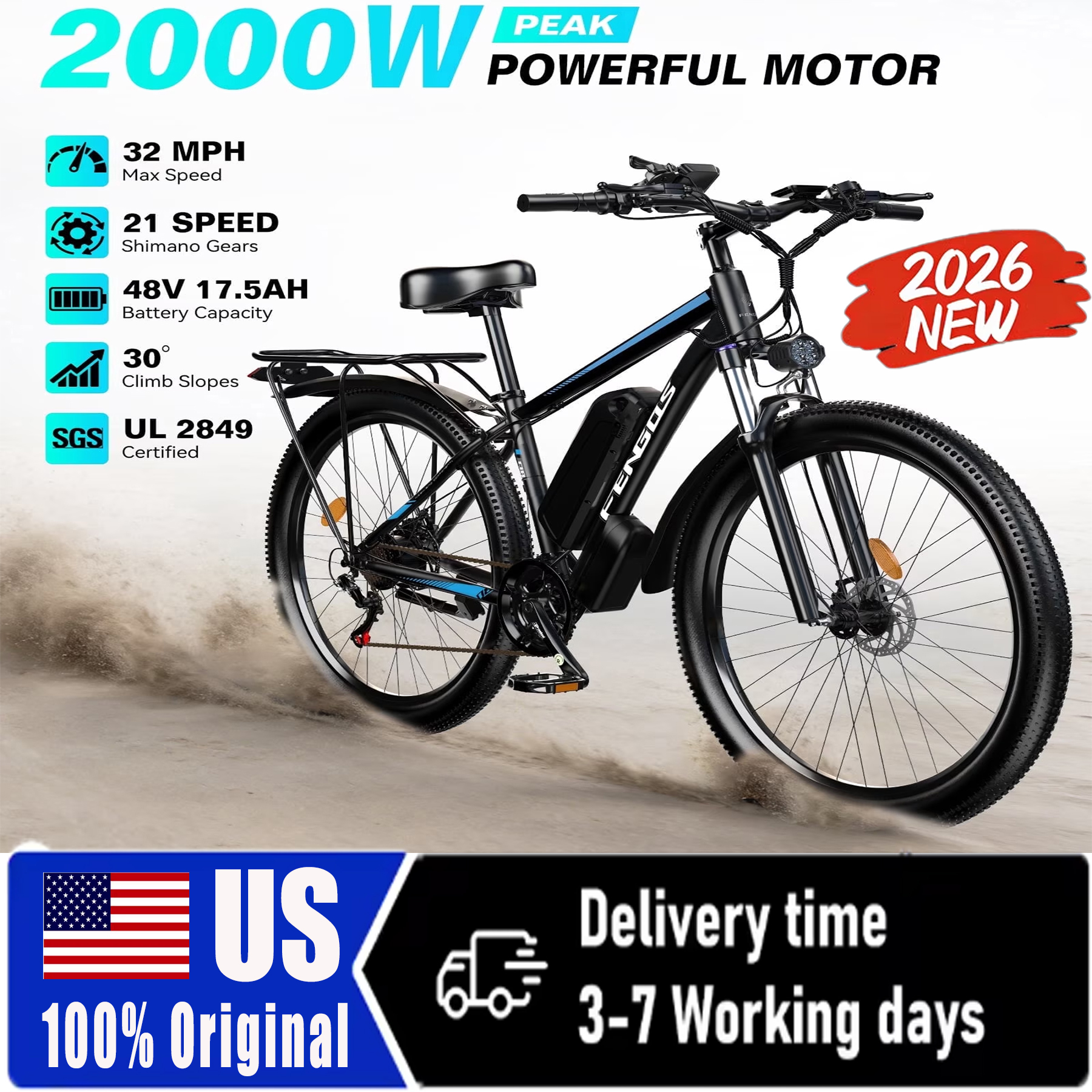 FEANGQS Q8 2000W adult electri - Cycling Commute Distance บทวิจารณ์และราคา