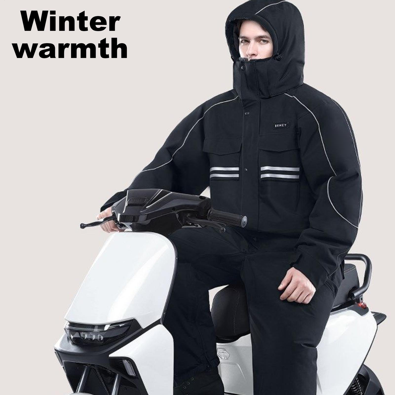 Motorcycle Winter Jacket 4-Poc - Cycling Commute Jacket บทวิจารณ์และราคา