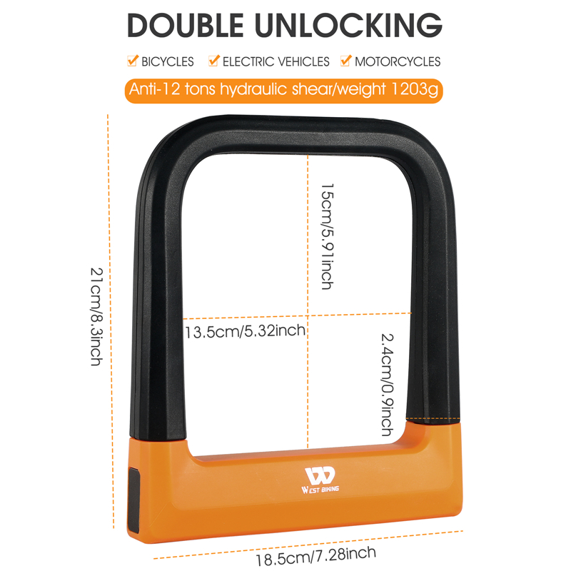 WEST BIKING Bicycle U Lock MTB - U Lock Heavy Duty บทวิจารณ์และราคา