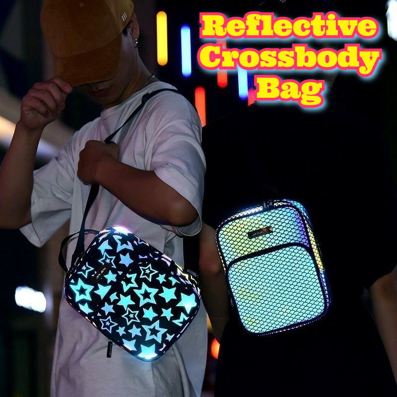 Reflective Crossbody Bag Multi - Cycling Commute Backpack บทวิจารณ์และราคา