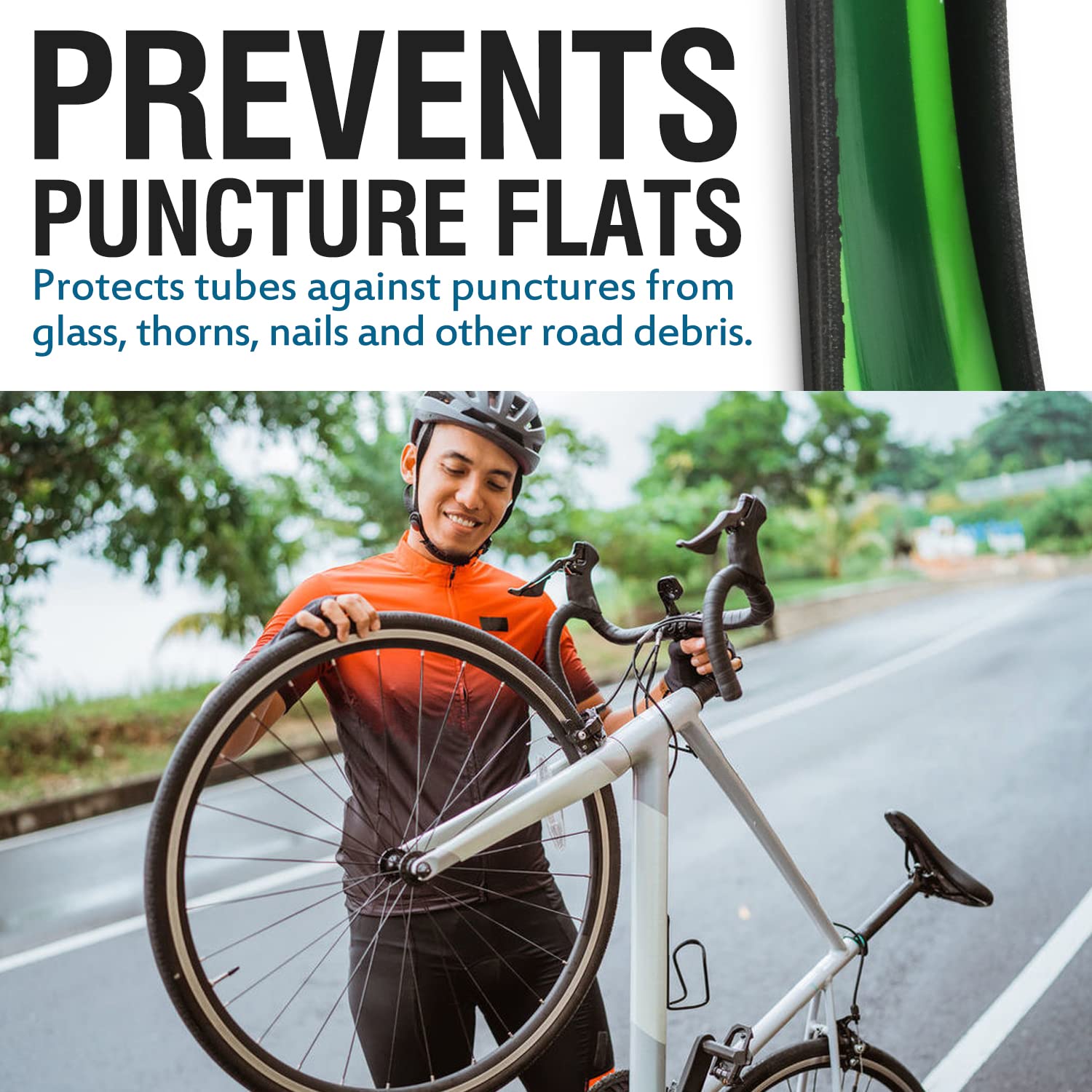 Bike Tire Liner-Help Prevent F - Inner Tube 700C บทวิจารณ์และราคา