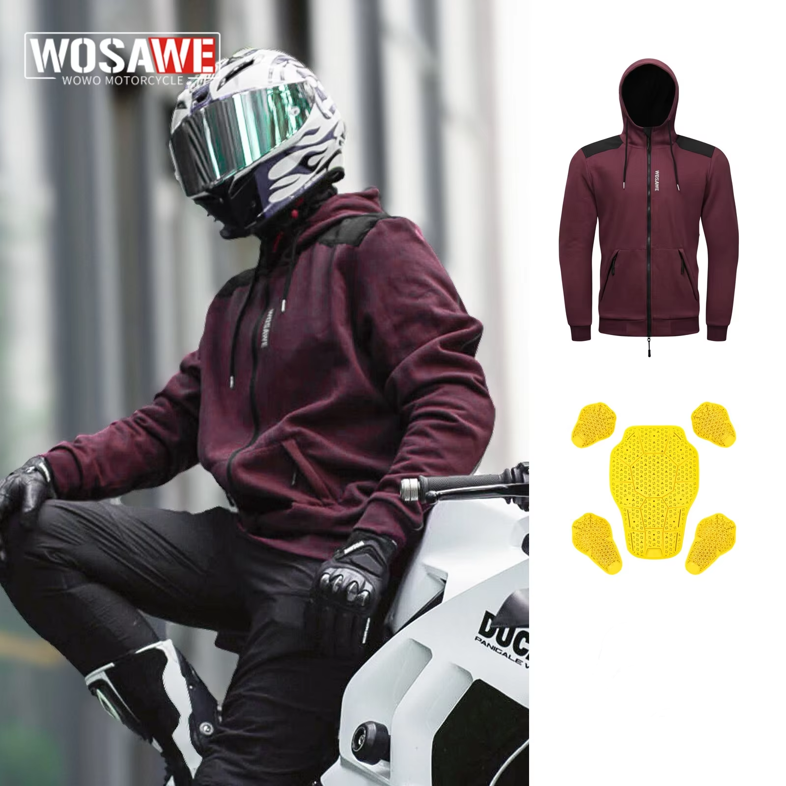 WOSAWE New Motorcycle Jacket W - Cycling Commute Jacket บทวิจารณ์และราคา