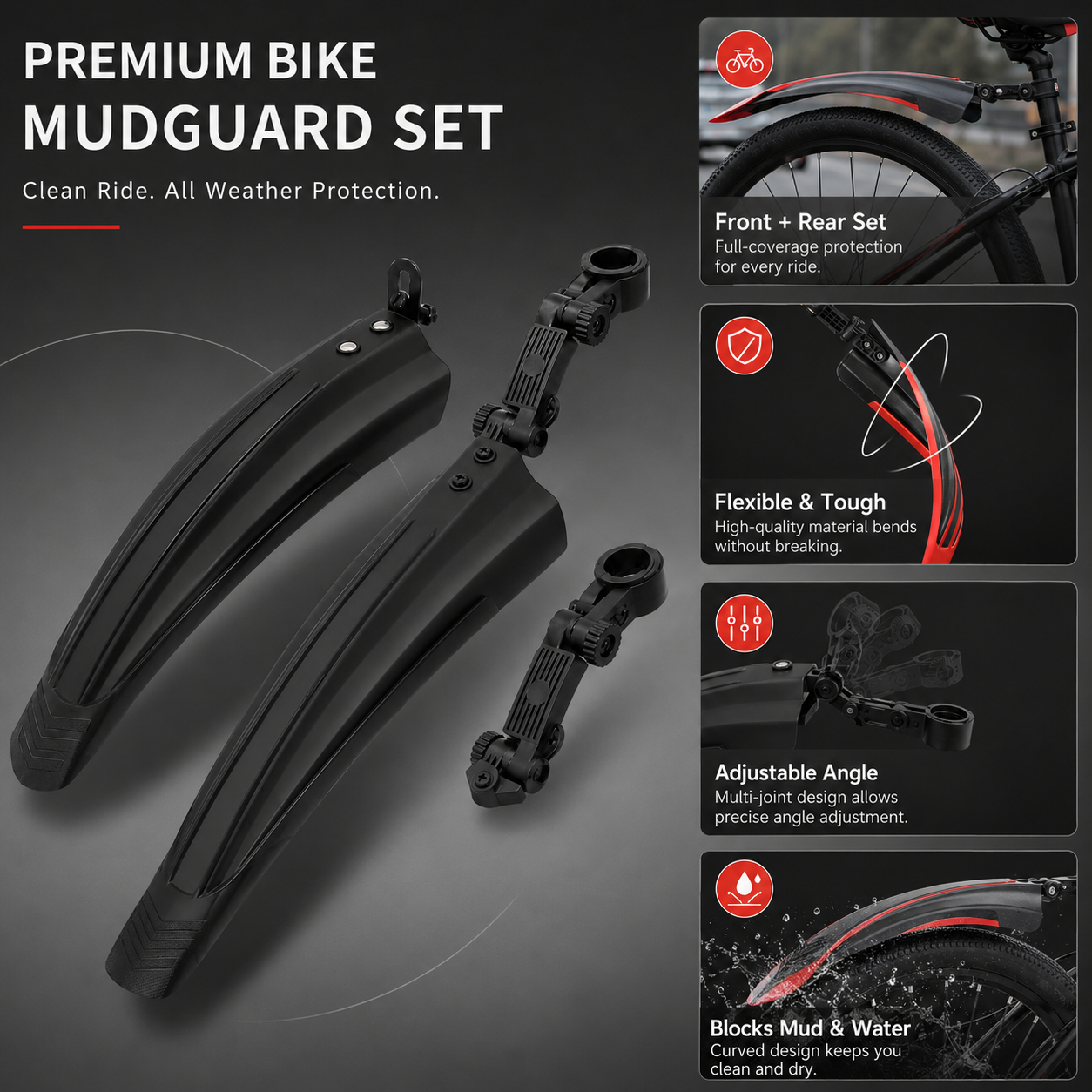 PINMOAP 2PCS Bicycle Fender Se - Fender Mudguard Set บทวิจารณ์และราคา