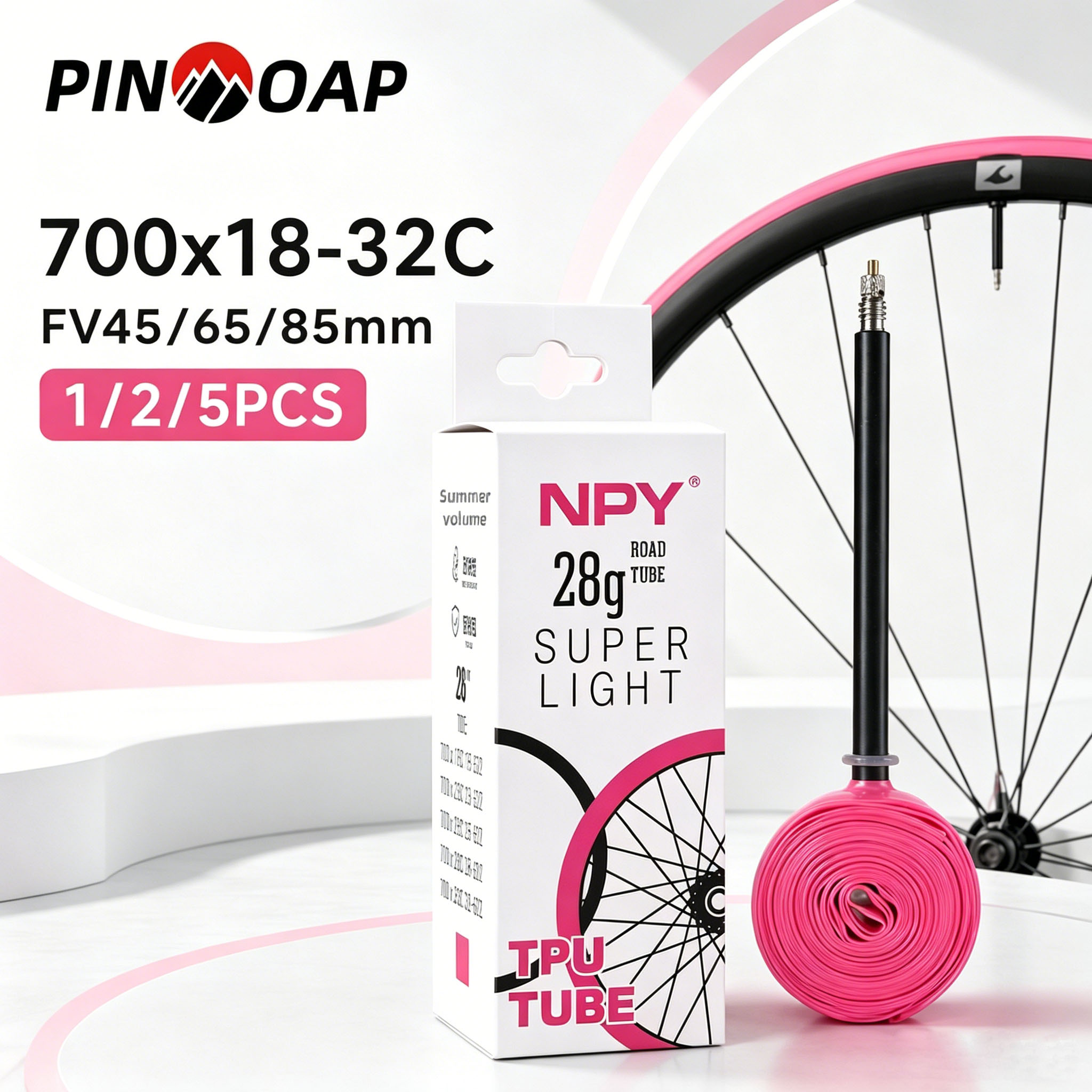 PINMOAP 1/2/5PCS Pink Road Bik - Inner Tube 700C บทวิจารณ์และราคา