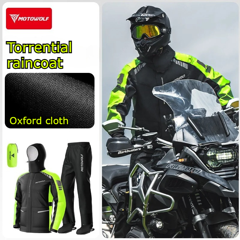 Motowolf Reflective Motorcycle - Cycling Commuter Rain Jacket บทวิจารณ์และราคา