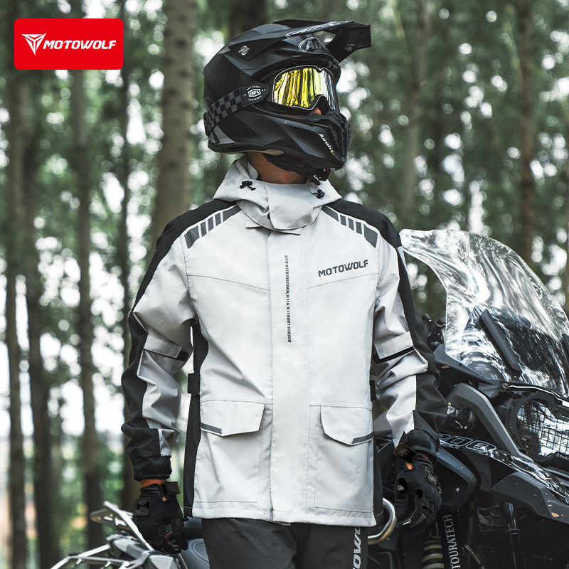 Motowolf Reflective Motorcycle - Cycling Commuter Rain Jacket บทวิจารณ์และราคา