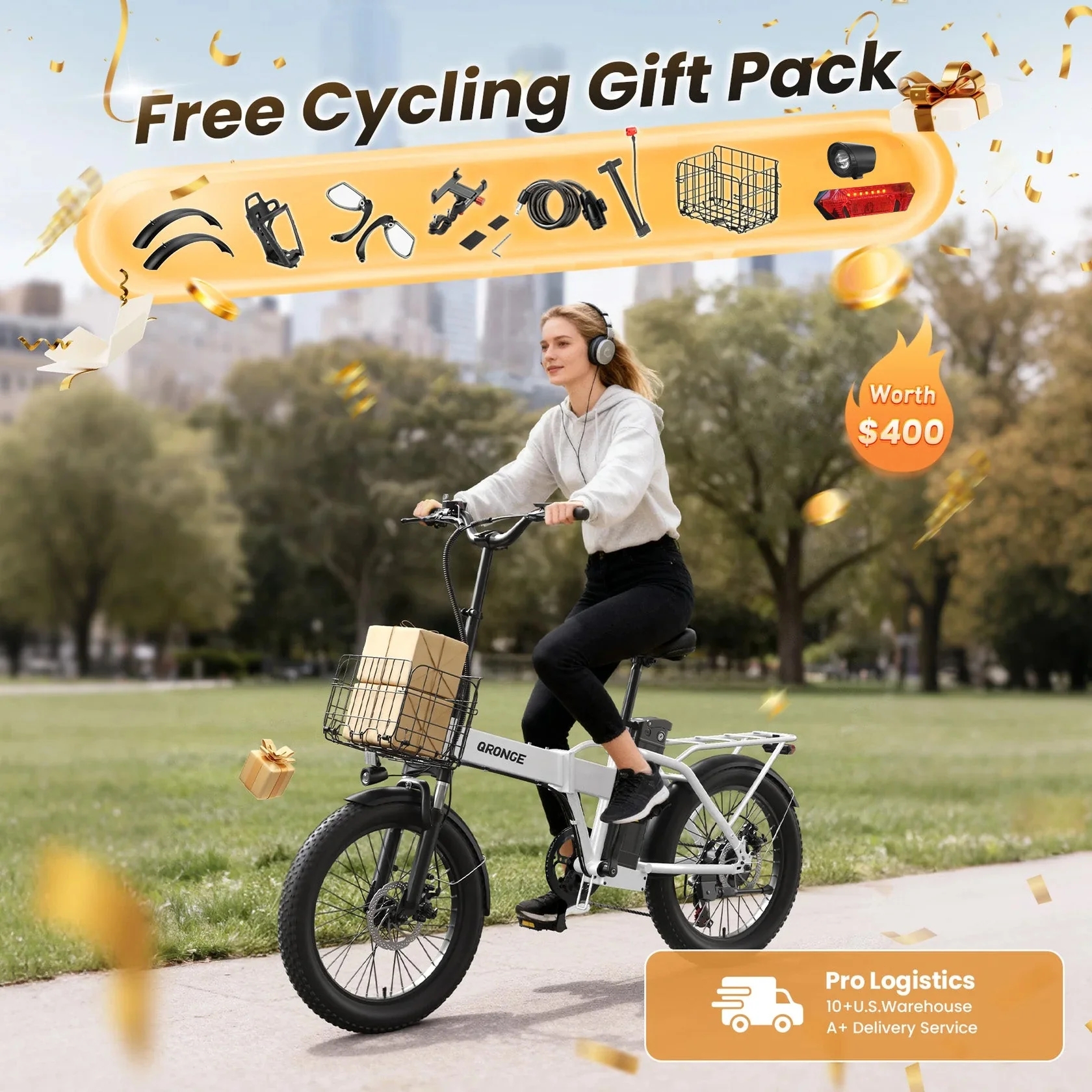 QRONGE Waterfall Folding Elect - Commuting With Bike บทวิจารณ์และราคา